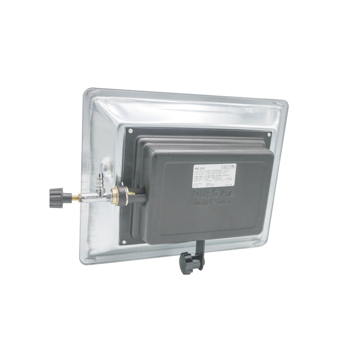 Incalzitor portabil pe gaz Nurgaz NG-310, arzator ceramic, 3000W, 1 arzator, negru/gri, 32x25cm