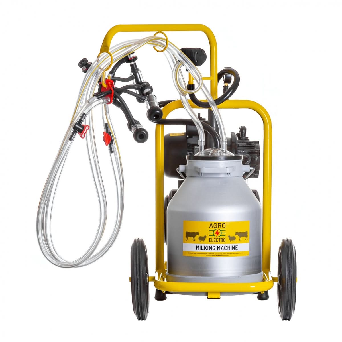 Aparat de muls oi 2 posturi, 1 bidon aluminiu 30 litri