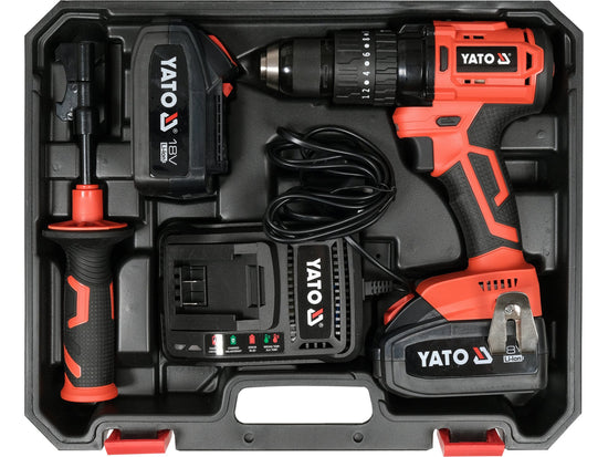 Autofiletanta cu percutie Yato 18V, 75Nm, 2 acumulatori 3.0Ah, mandrina metalica 13mm, 3 moduri de lucru, greutate 1.4kg - vedere 4
