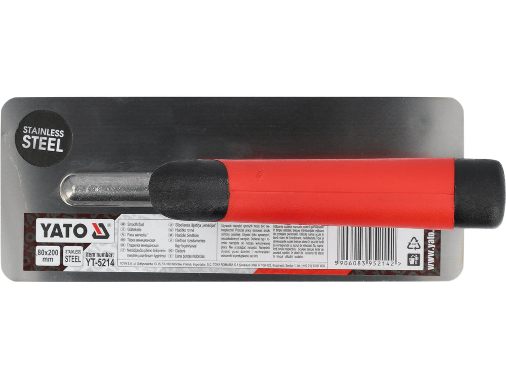 Gletiera otel inoxidabil 80x200 mm, pentru finisaje precise