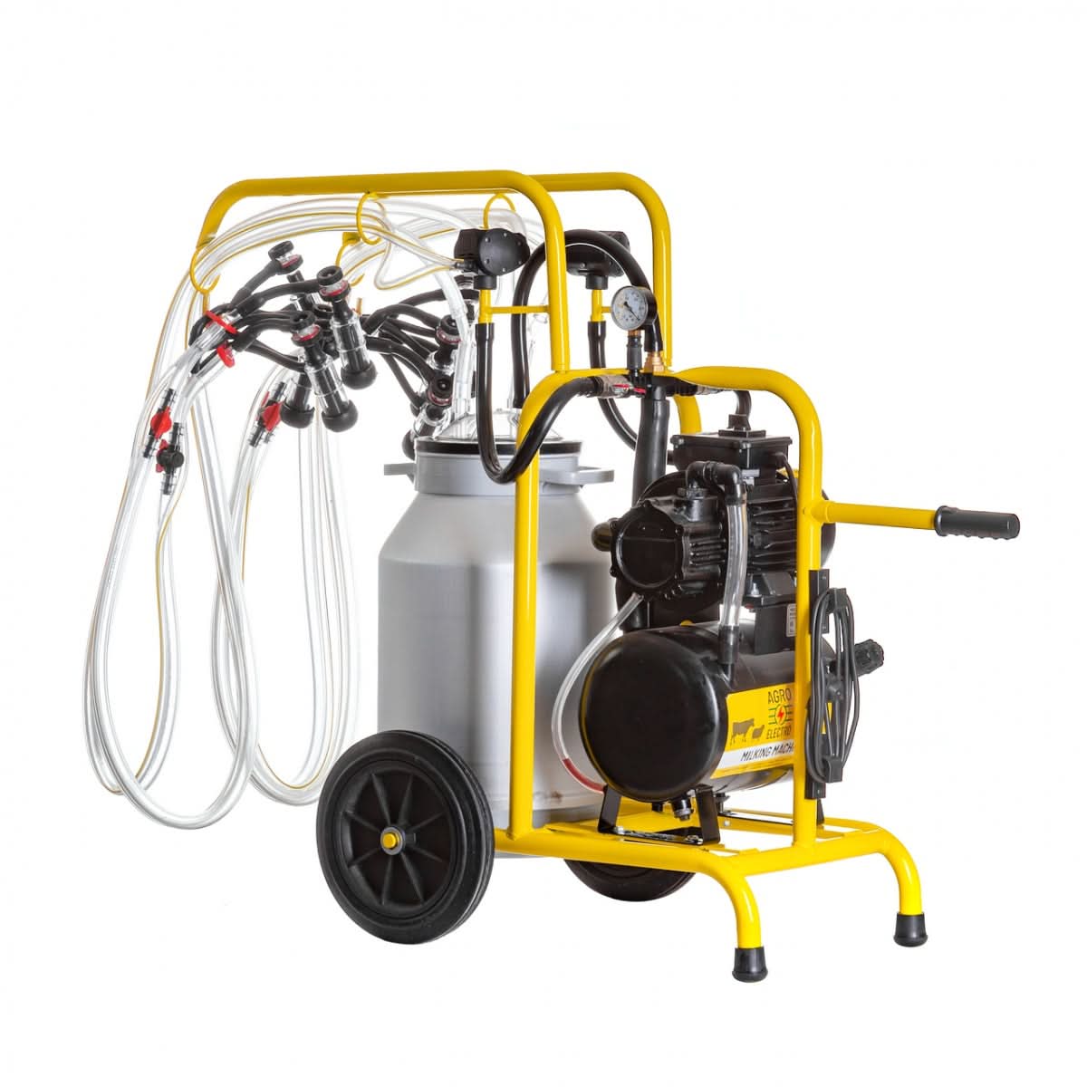 Aparat de muls oi, cu patru posturi și bidon aluminiu de 40 litri