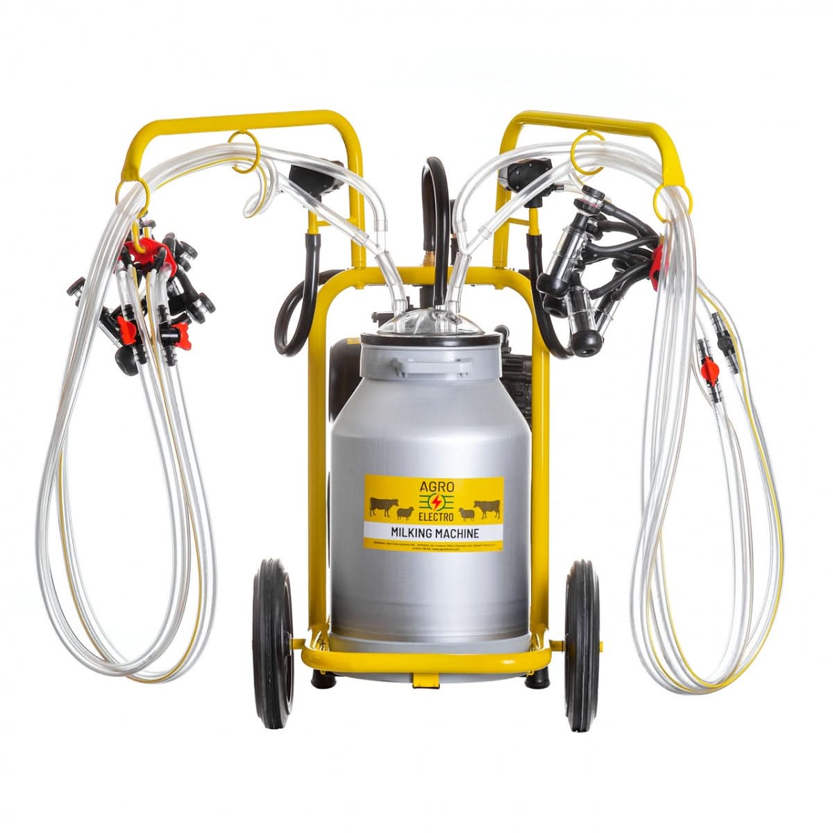 Aparat de muls oi, cu patru posturi și bidon aluminiu de 40 litri