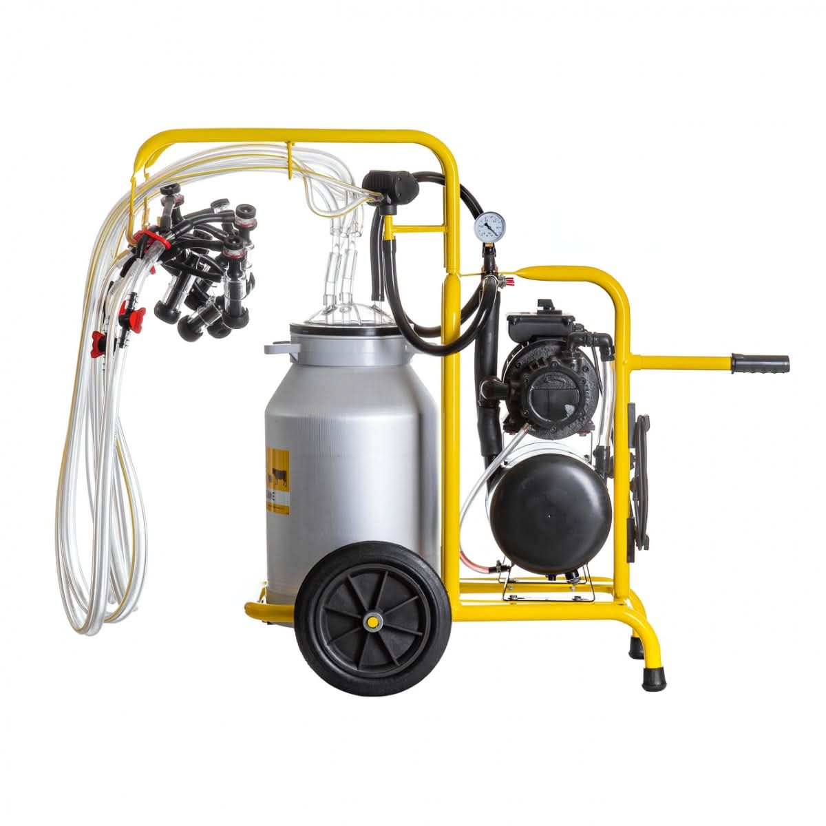 Aparat de muls oi, cu patru posturi și bidon aluminiu de 40 litri