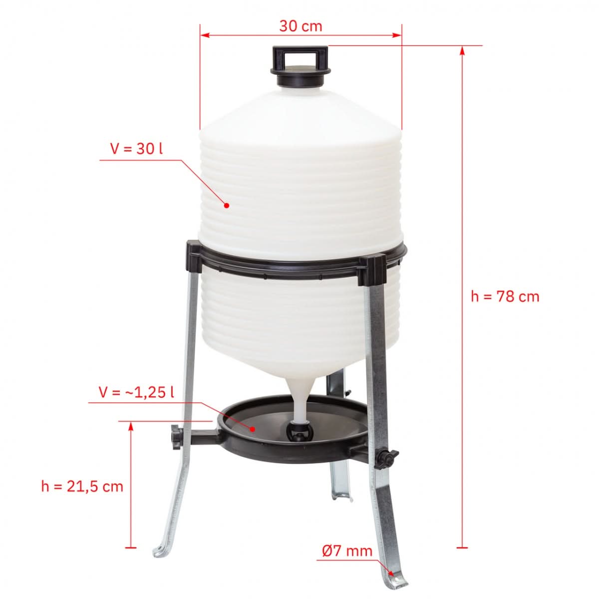 Adaptoare pentru pasari, cu trepied, 30 litri
