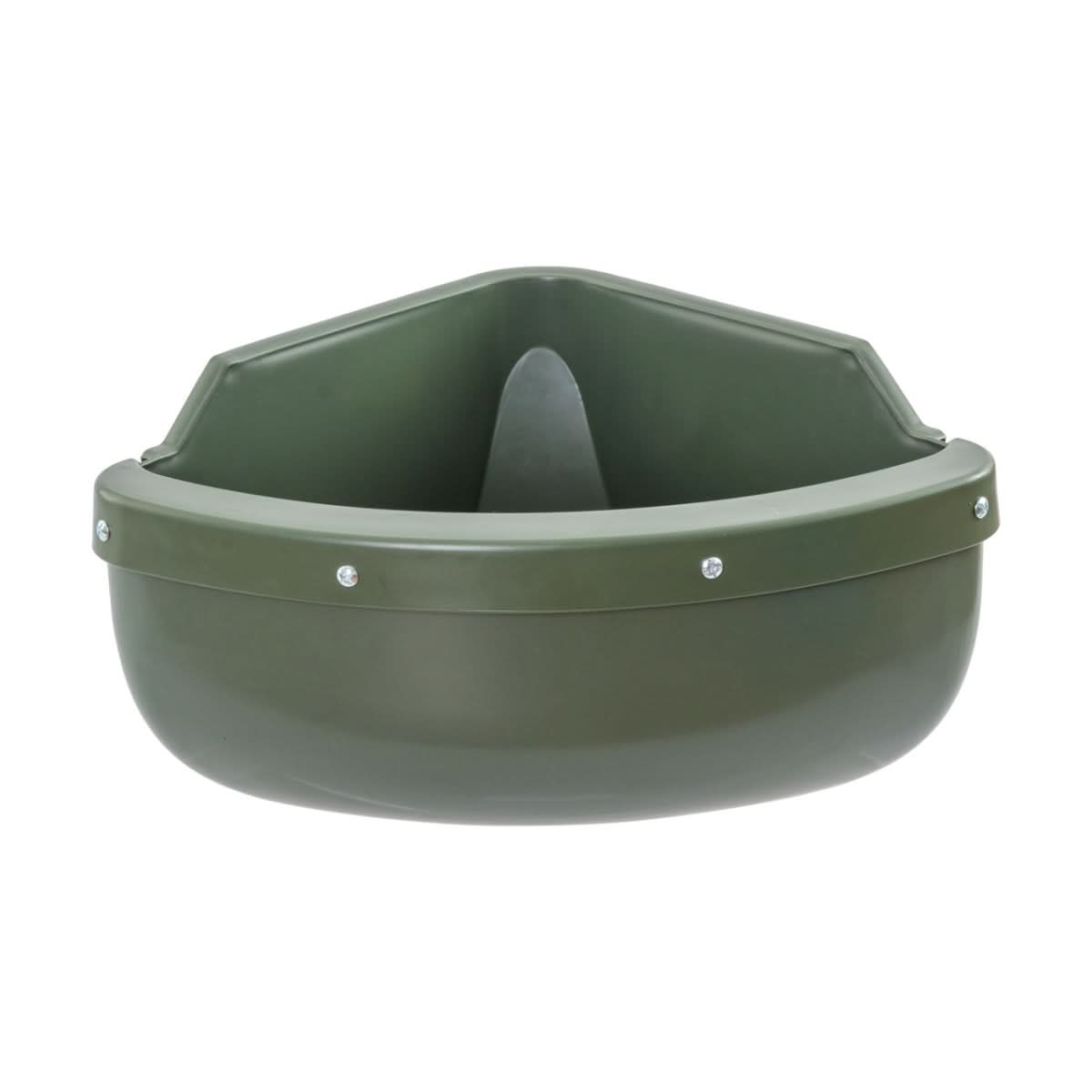 Hranitoare plastic colt 31 litri cu margine protectie verde