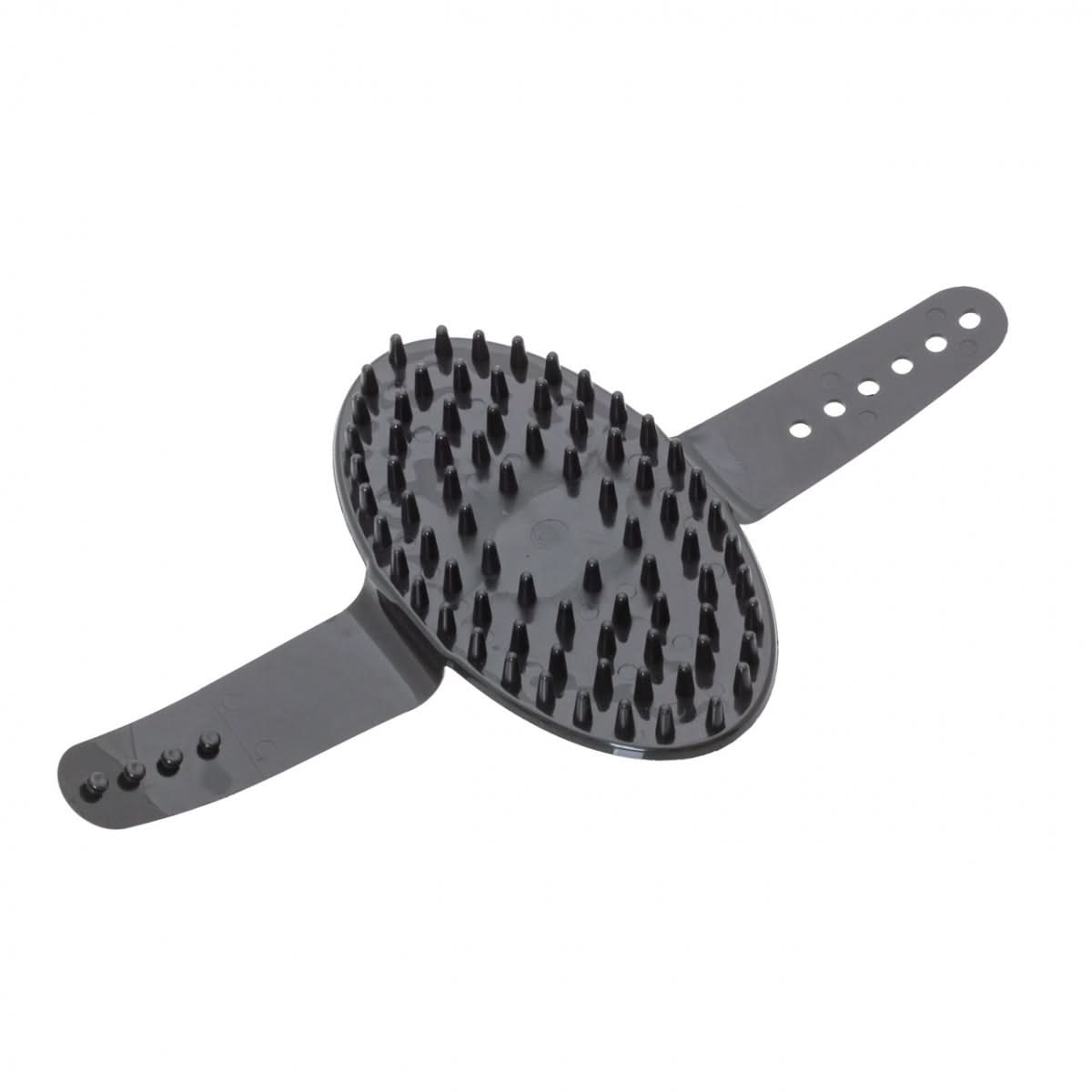 Perie de curatare si masaj din plastic, cu varfuri, pentru cabaline