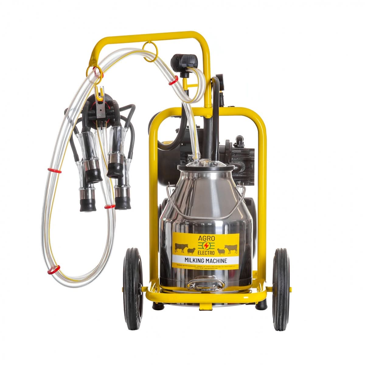 Aparat de muls vaci, cu bidon inox de 30 litri