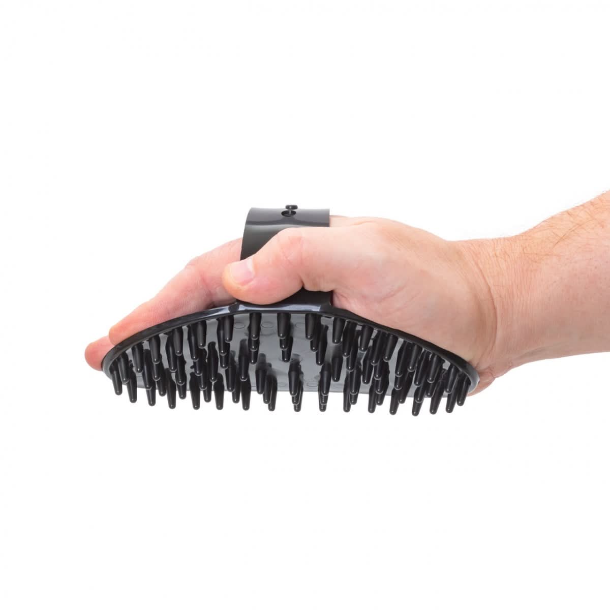 Perie de curatare si masaj din plastic, cu varfuri, pentru cabaline