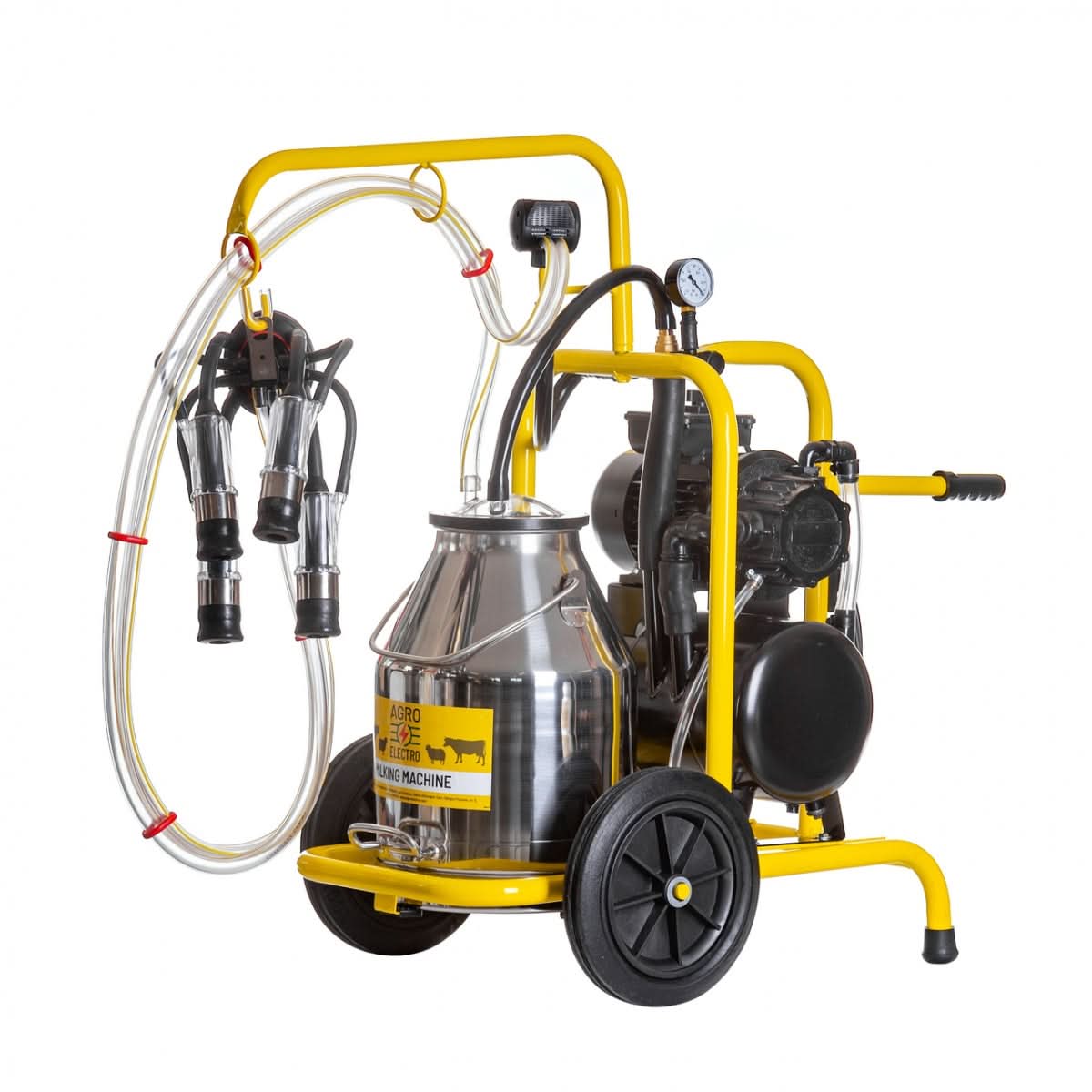 Aparat de muls vaci, cu bidon inox de 30 litri