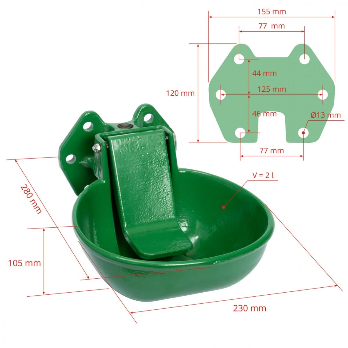 Adaptoare 2 litri automata pentru animale domestice - vaca, cal, etc.