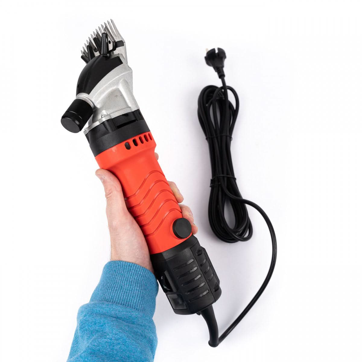 Masina electrica de tuns oi Lider MX937, 1100W, viteza reglabila 6 trepte, 13 dinti, rosie