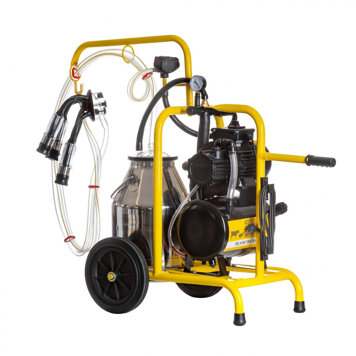 Aparat de muls vaci, cu bidon inox de 30 litri