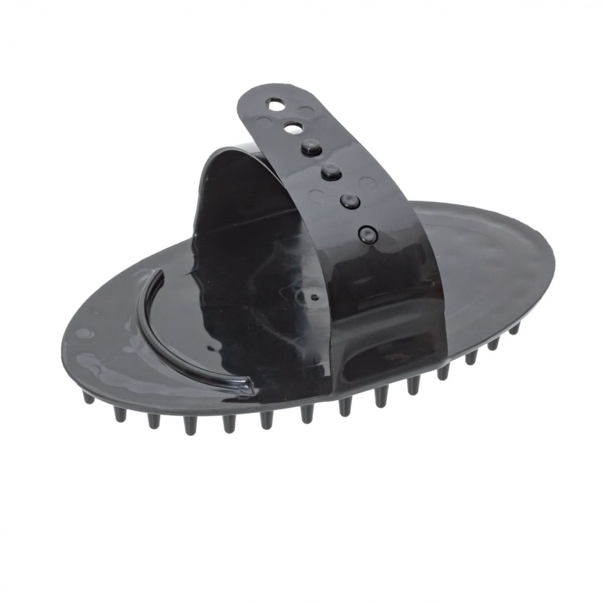 Perie de curatare si masaj din plastic, cu varfuri, pentru cabaline