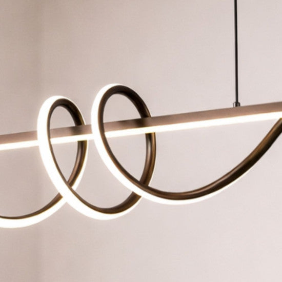 Lustra LED Leonis 75W, 3800lm, 3000K/4000K/6500K, maro