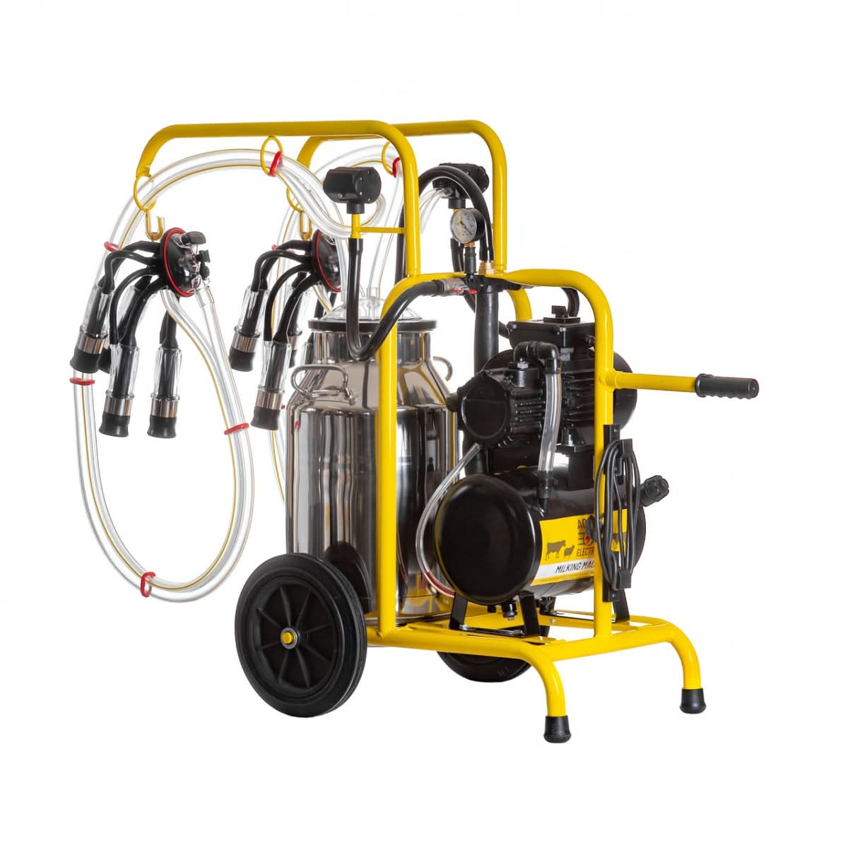 Aparat de muls vaci, cu 2 posturi și bidon inox de 40 litri