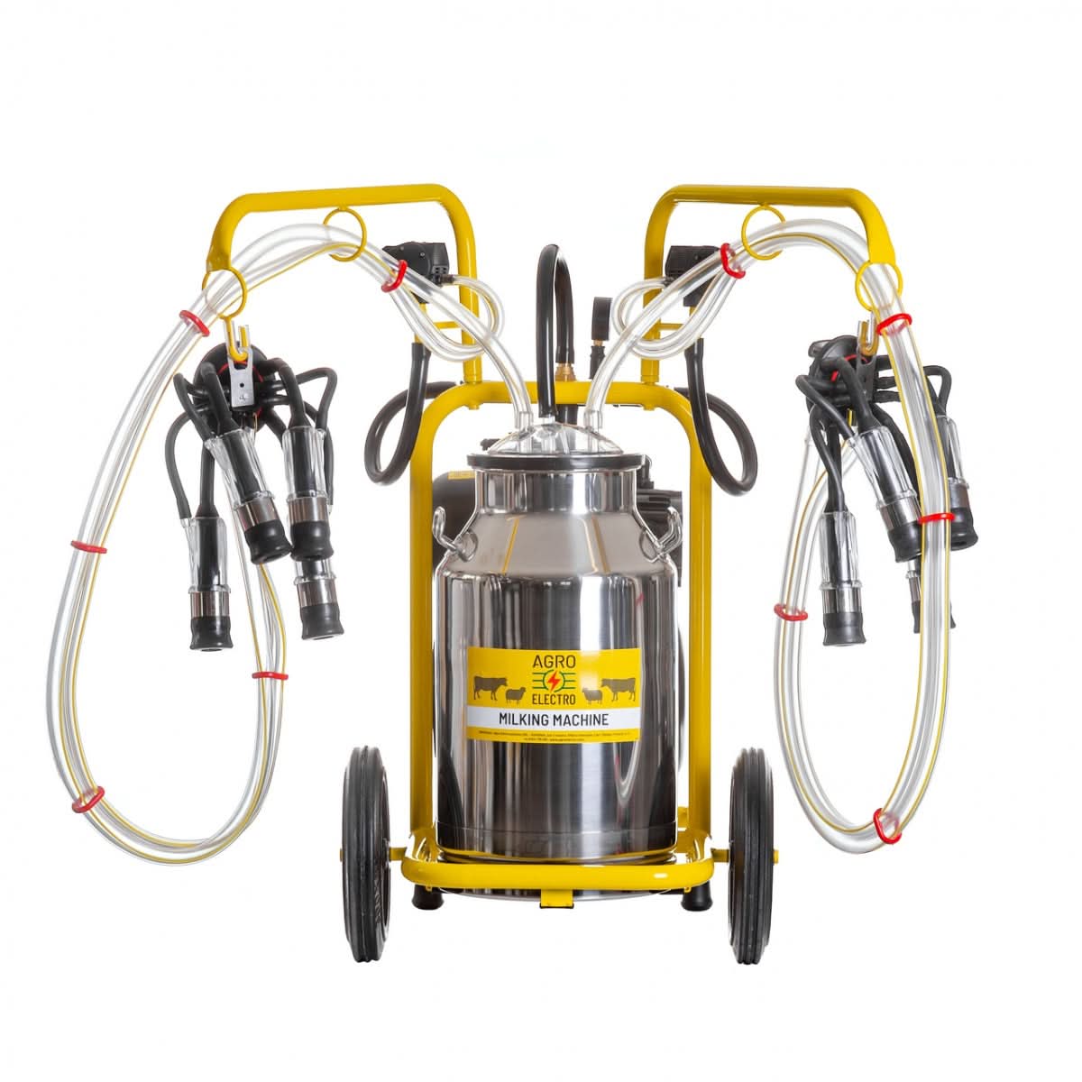 Aparat de muls vaci, cu 2 posturi și bidon inox de 40 litri