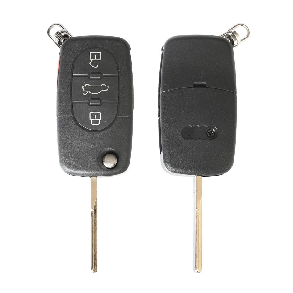 Carcasă Cheie Contact 4 Butoane pentru Audi A3, A6, A8, 3+1 Butoane, Fără Electronică