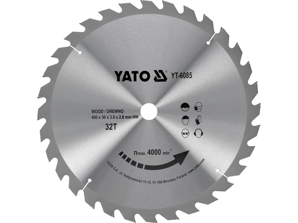Panze fierastrau circular pentru lemn 400 mm, 30T, prindere 32 mm