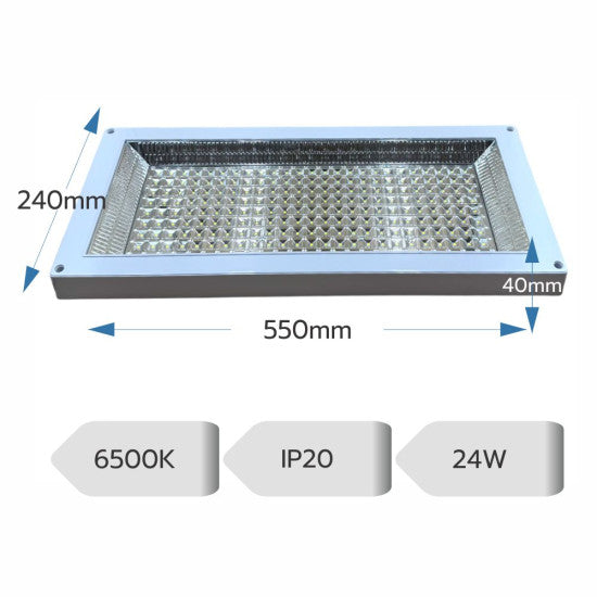 Plafoniera LED bucatarie 24W, 550x240x40 mm, 1920 lm, 6500K