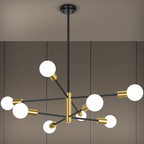 Lustra TAMIAS Auriu, 8xE27, max. 56W, 820x720 mm