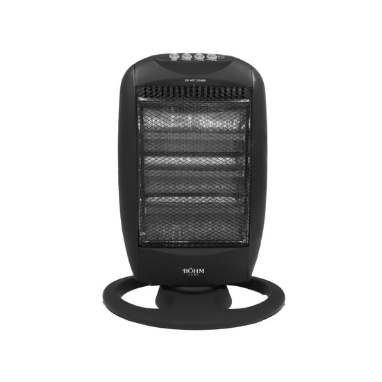 Incalzitor electric cu halogen BÖHM BHH05, 3 trepte putere 400/800/1200 W, rotatie 75°, incalzire rapida pentru 20-25 m²