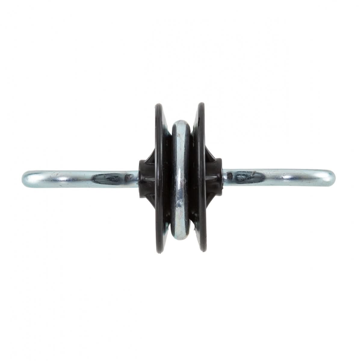 Izolator poarta gard electric cu picior metric M6, otel galvanizat si plastic rezistent UV