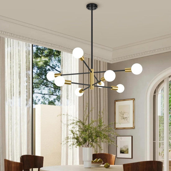 Lustra TAMIAS Auriu, 8xE27, max. 56W, 820x720 mm