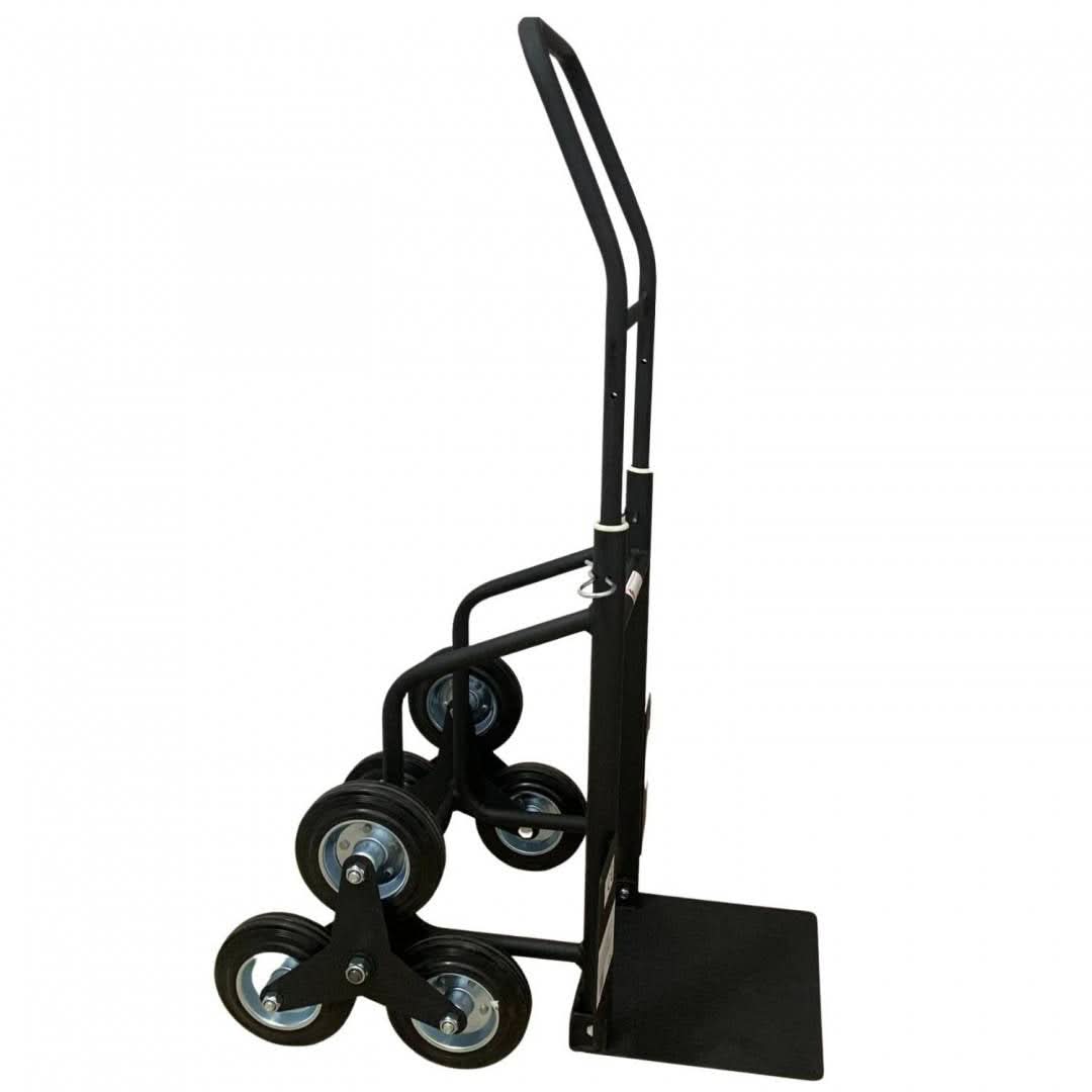 Carucior tip liza scari VivaTechnix VMD-1011, 6 roti cauciuc plin, 200 kg, maner telescopic