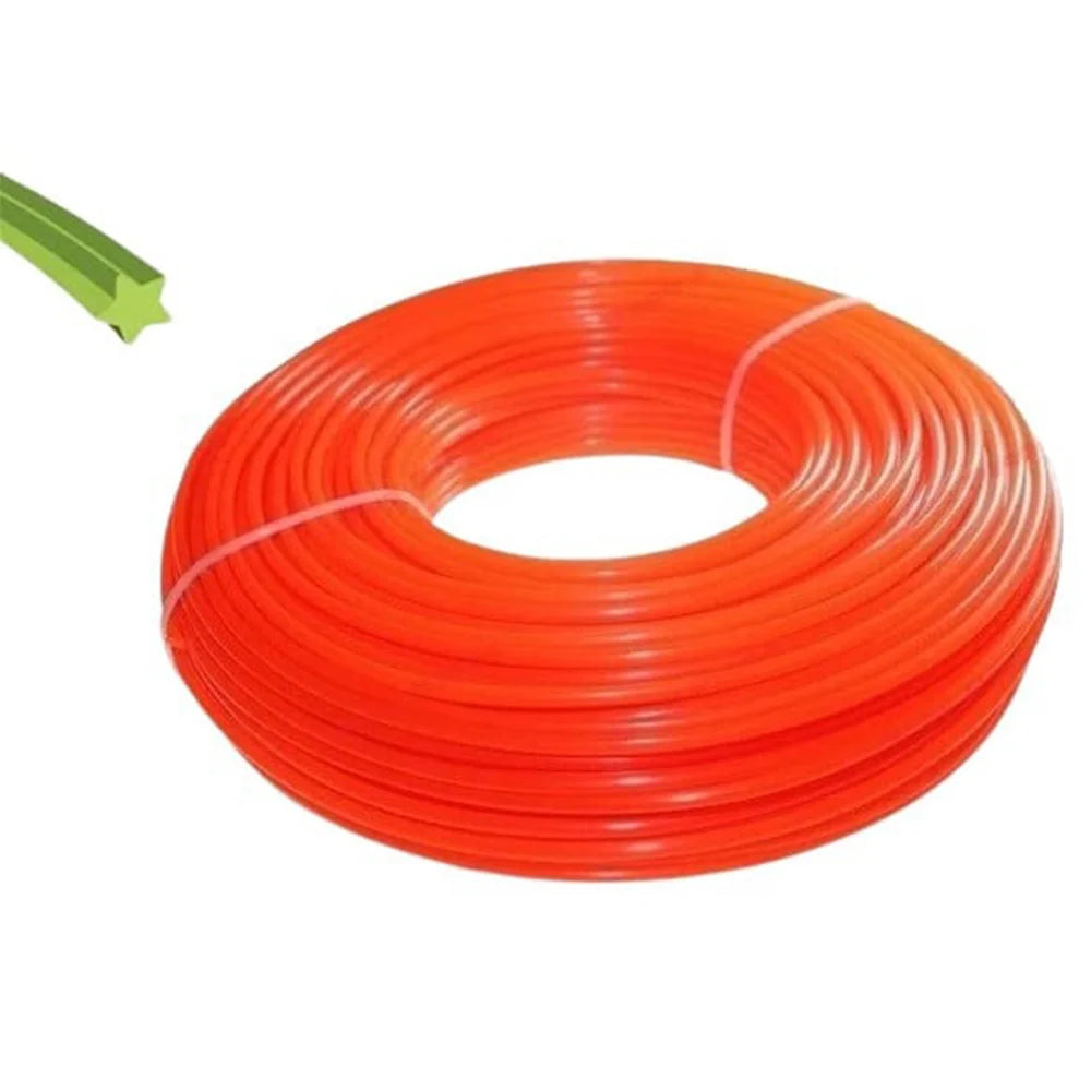 Fir motocoasa tip stea 2.4mm, 15m – taiere precisa pentru gazon si vegetatie usoara