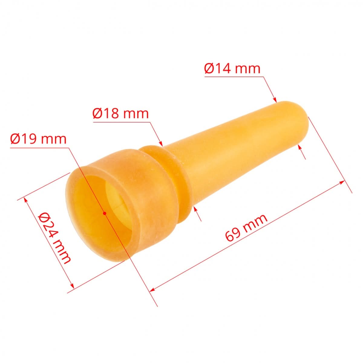 Tetina din cauciuc pentru miei si iezi, 70 mm