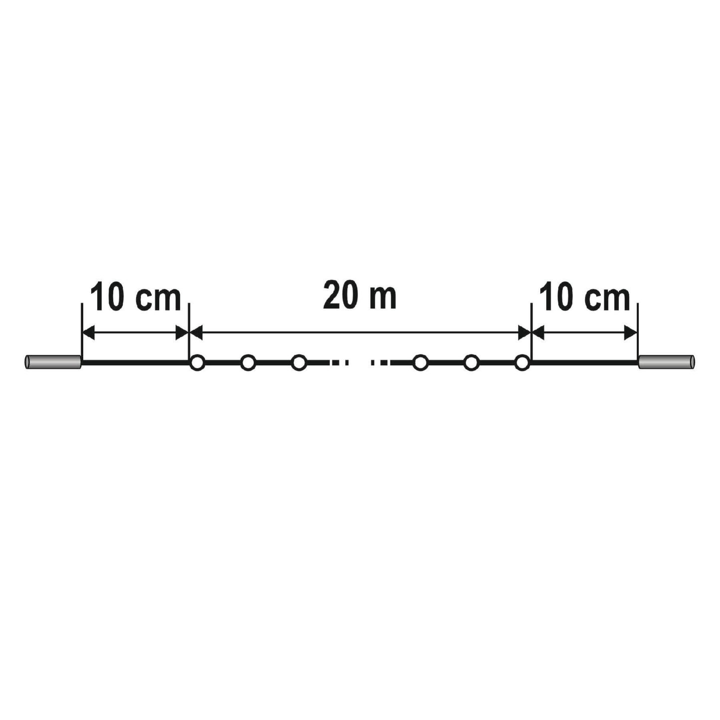 Ghirlanda lumini LED exterior 200 LED alb cald, cablu alb, alimentare 230V