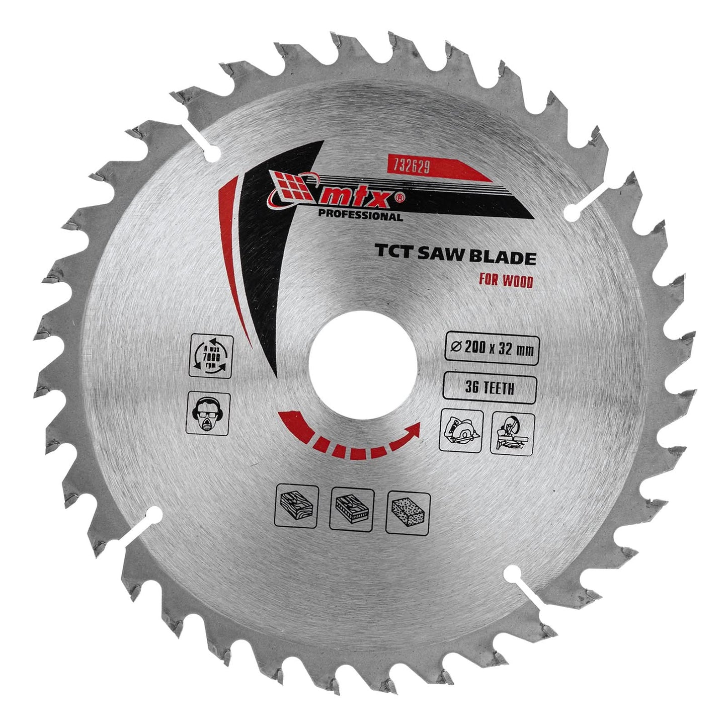 Disc de Debitare Lemn 200 x 32 mm, 36 Dinți, Bucșă 30/32 – MTX