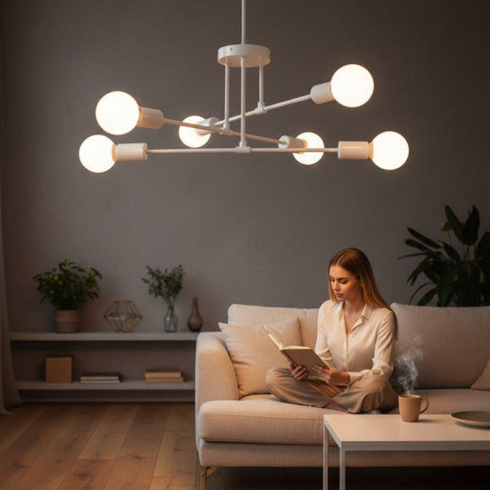 Lustra Astra Alba, 6xE27, 42W, 700x200mm
