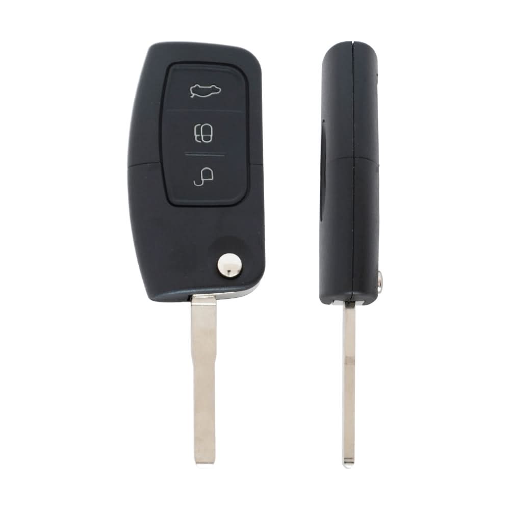 Carcasă Cheie Contact pentru Ford Focus și Mondeo, 3 Butoane, Fără Electronică, CU Cheie