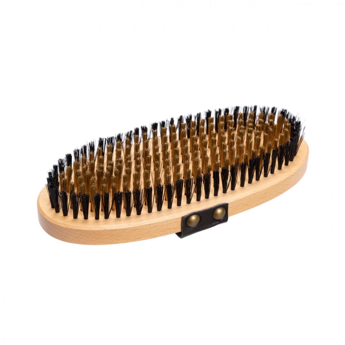 Perie cu par din alama si nailon pentru curatarea pielii si parului animalelor domestice