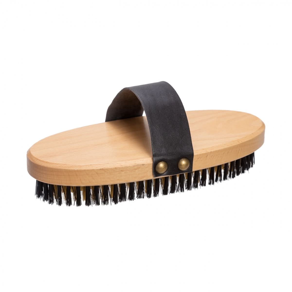 Perie cu par din alama si nailon pentru curatarea pielii si parului animalelor domestice