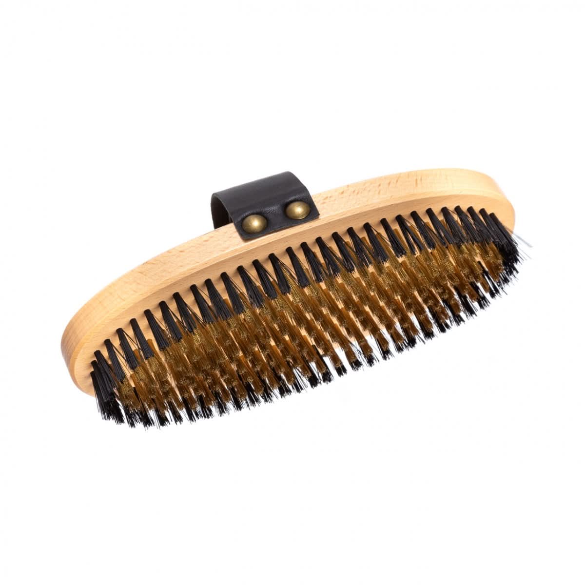 Perie cu par din alama si nailon pentru curatarea pielii si parului animalelor domestice