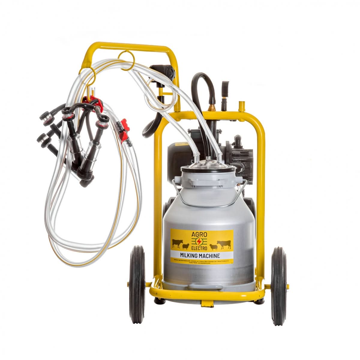 Aparat de muls capre, 2 posturi, 1 bidon aluminiu 30 litri