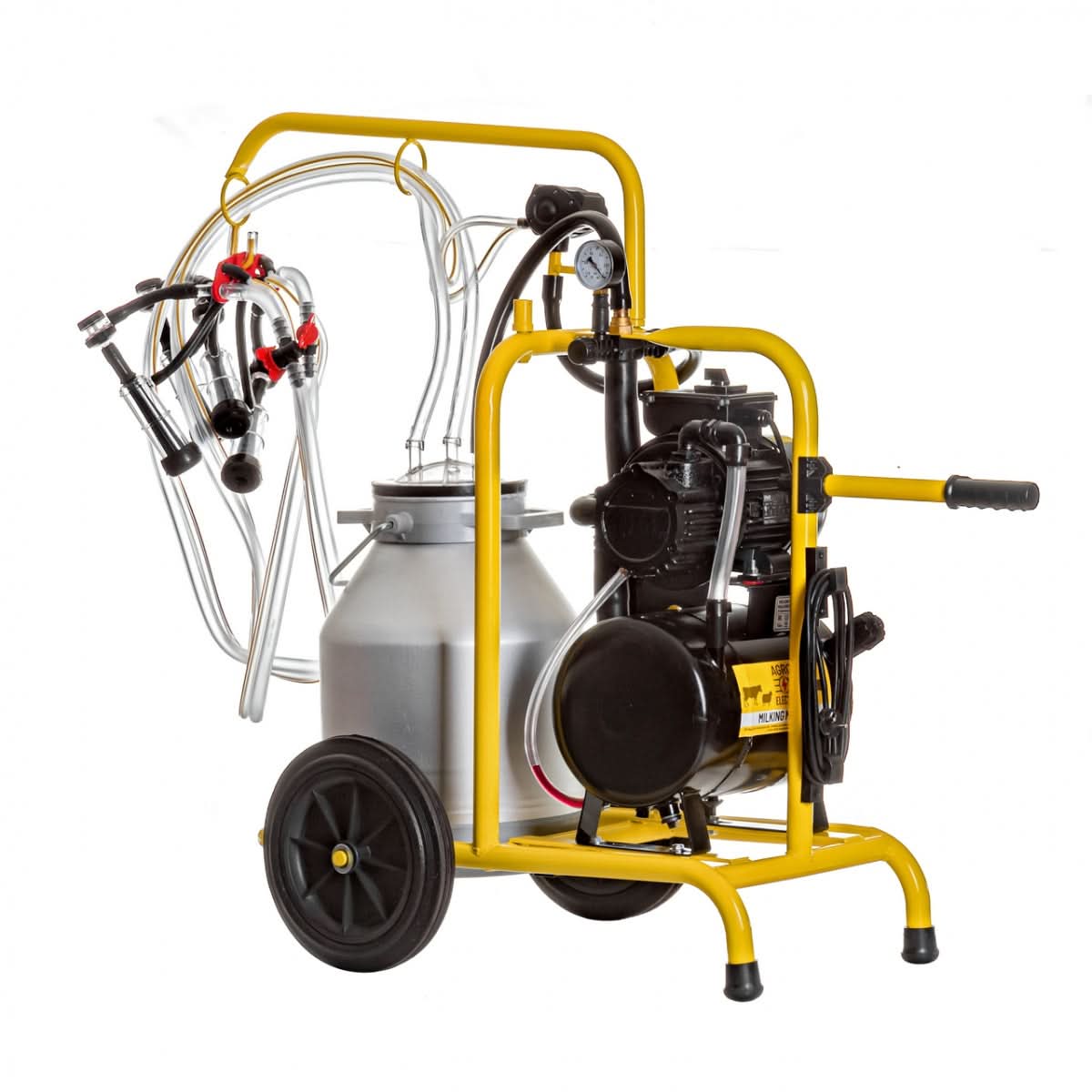 Aparat de muls capre, 2 posturi, 1 bidon aluminiu 30 litri