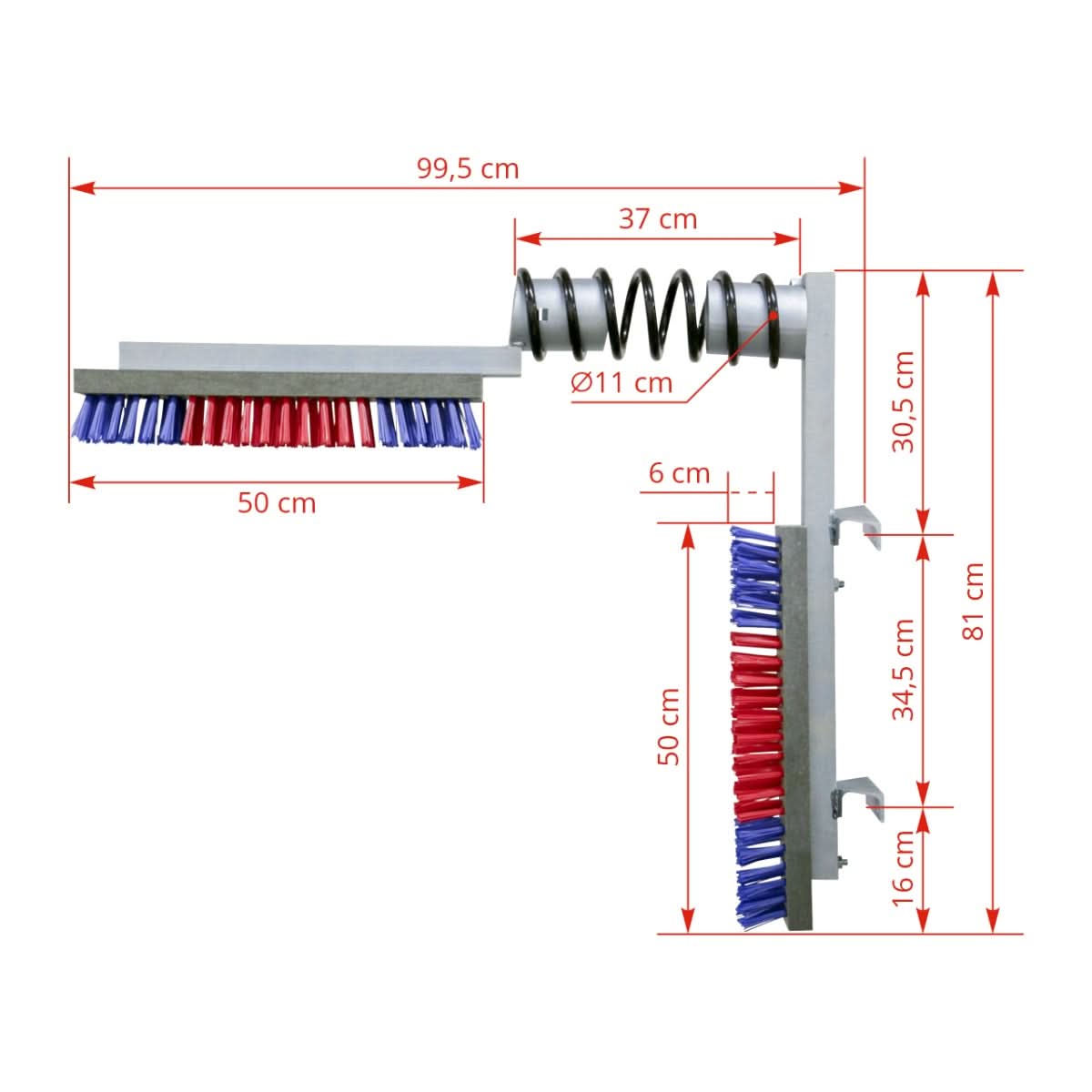 Perie mecanica pentru vaci
