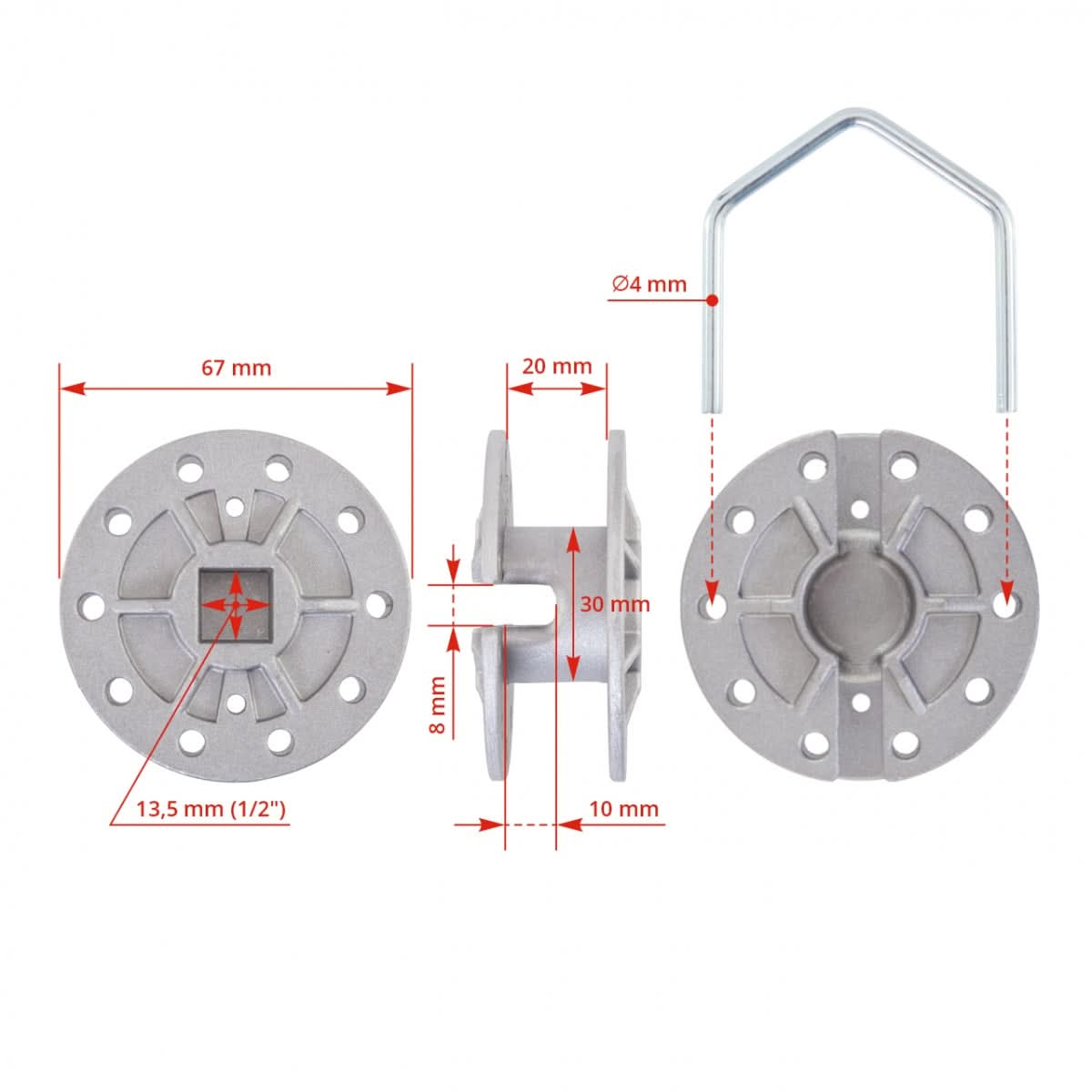 Intinzator rotativ pentru ajustarea tensionarii sarmei gardului electric permanent