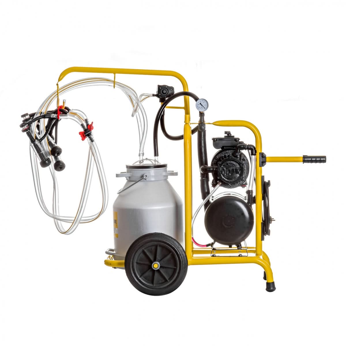 Aparat de muls capre, 2 posturi, 1 bidon aluminiu 30 litri