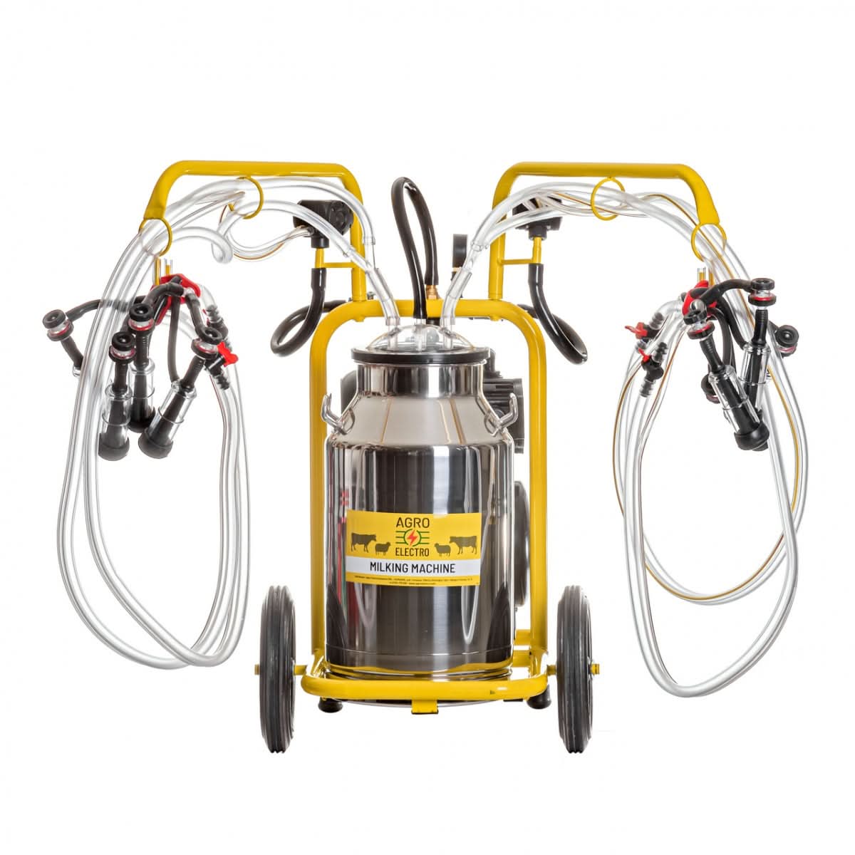 Aparat de muls capre, 4 posturi, 1 bidon inox 40 litri