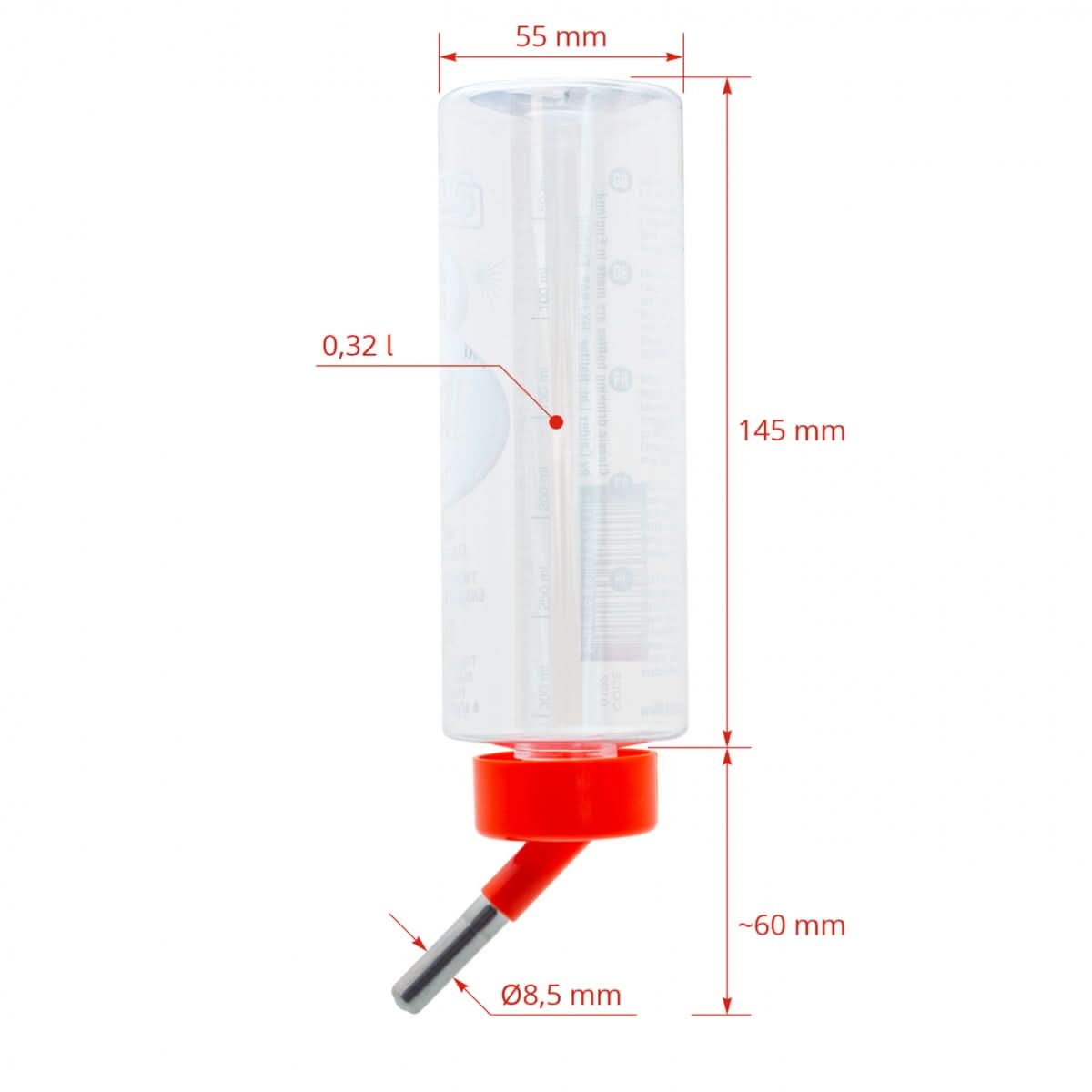 Adaptoare cu bila pentru rozatoare, 320 ml