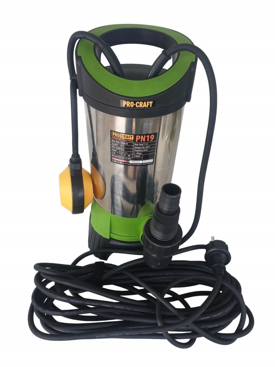 Pompa submersibilă apă murdară PROCRAFT PN19, 1100W, 15000L/h