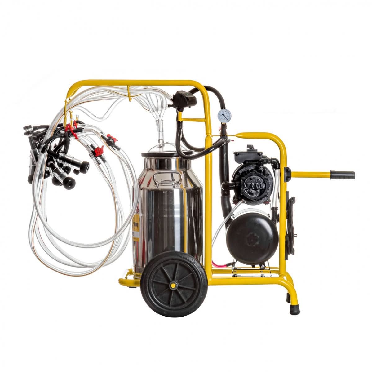 Aparat de muls capre, 4 posturi, 1 bidon inox 40 litri