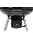 Gratar rotund pe carbune cu capac, 57 cm, termometru, otel vopsit, raft inferior, roti, grosime 3 mm