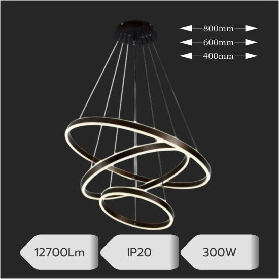 Lustra LED Ajustabila 300W, 12700LM, 3000K/4000K/6500K