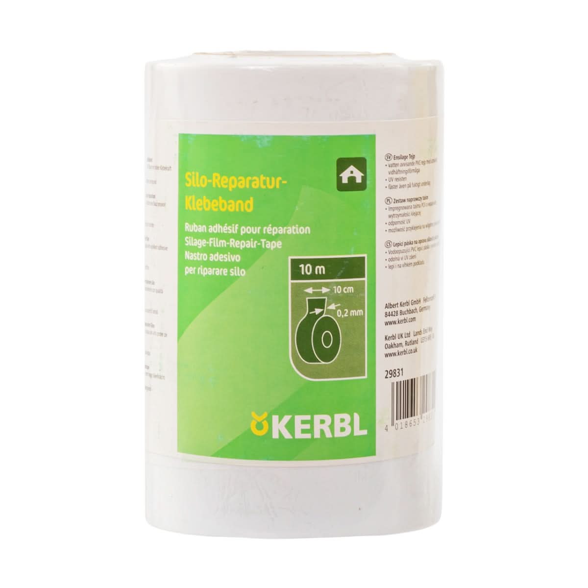 Banda adeziva reparat siloz 10 m latime 10 cm culoare alb