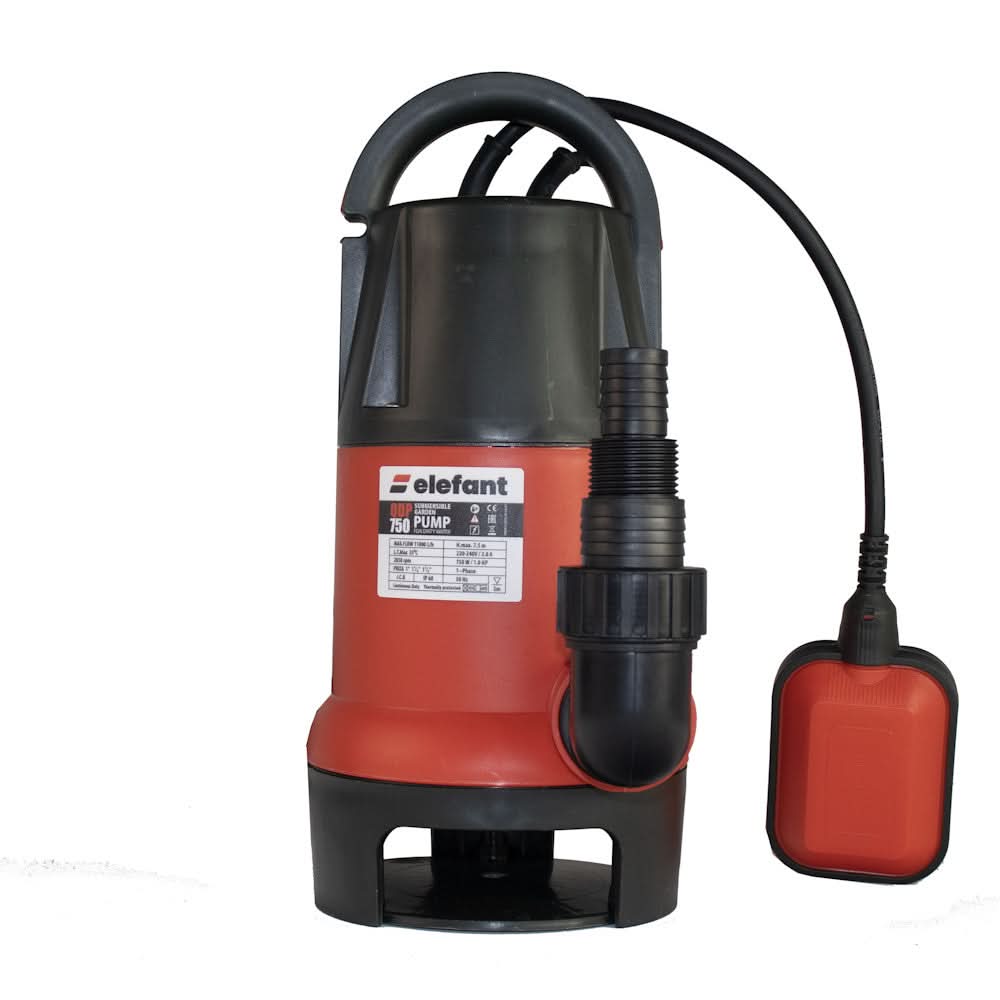 Pompa submersibila Elefant QDP750, 750W, 11000 L/h, 7.5m, apa murdara
